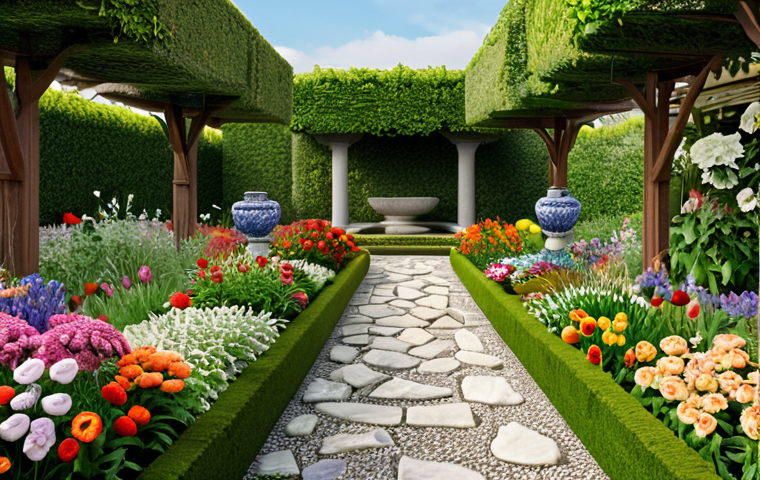A serene garden brimming with meticulously curated flowers, representing personalized information in the age of information overload.